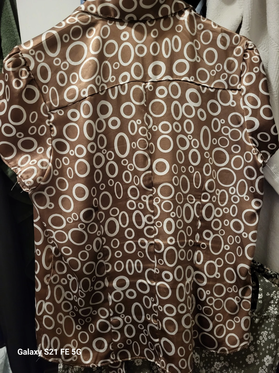 Antilia Femme Brown Circle Print Blouse