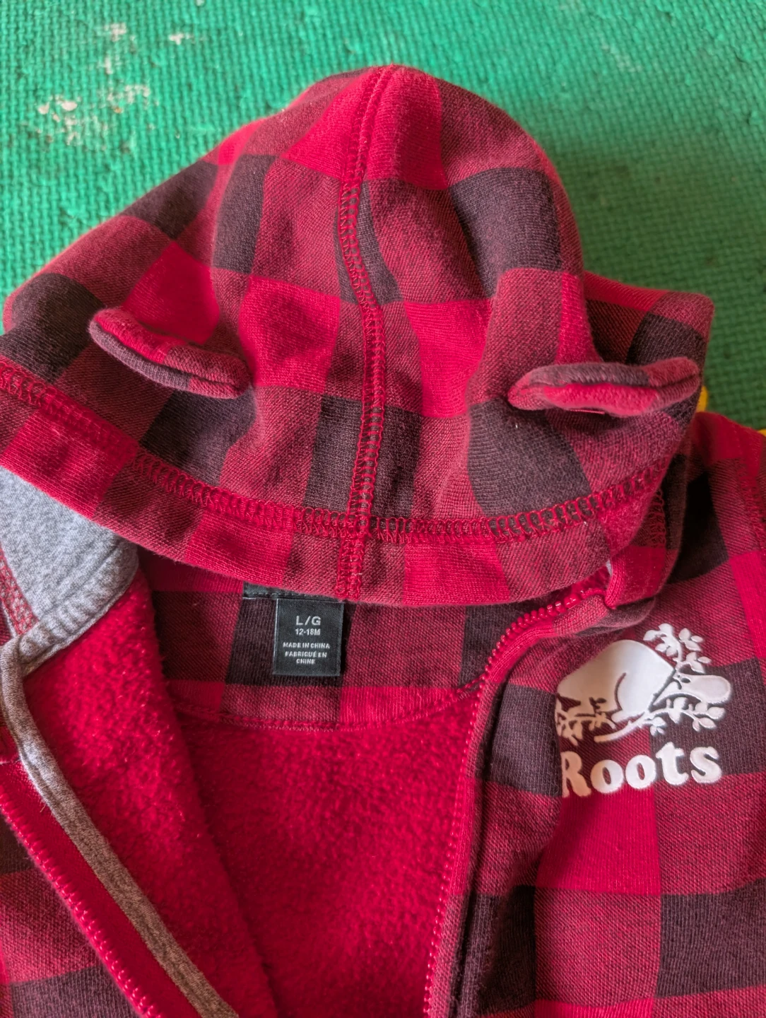 Roots Baby Plaid Hooded Onesie - photo 3