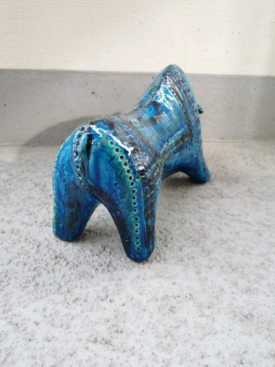 Vintage Bitossi Rimini Blu Bull Attributed to Aldo Londi 13" - photo 5