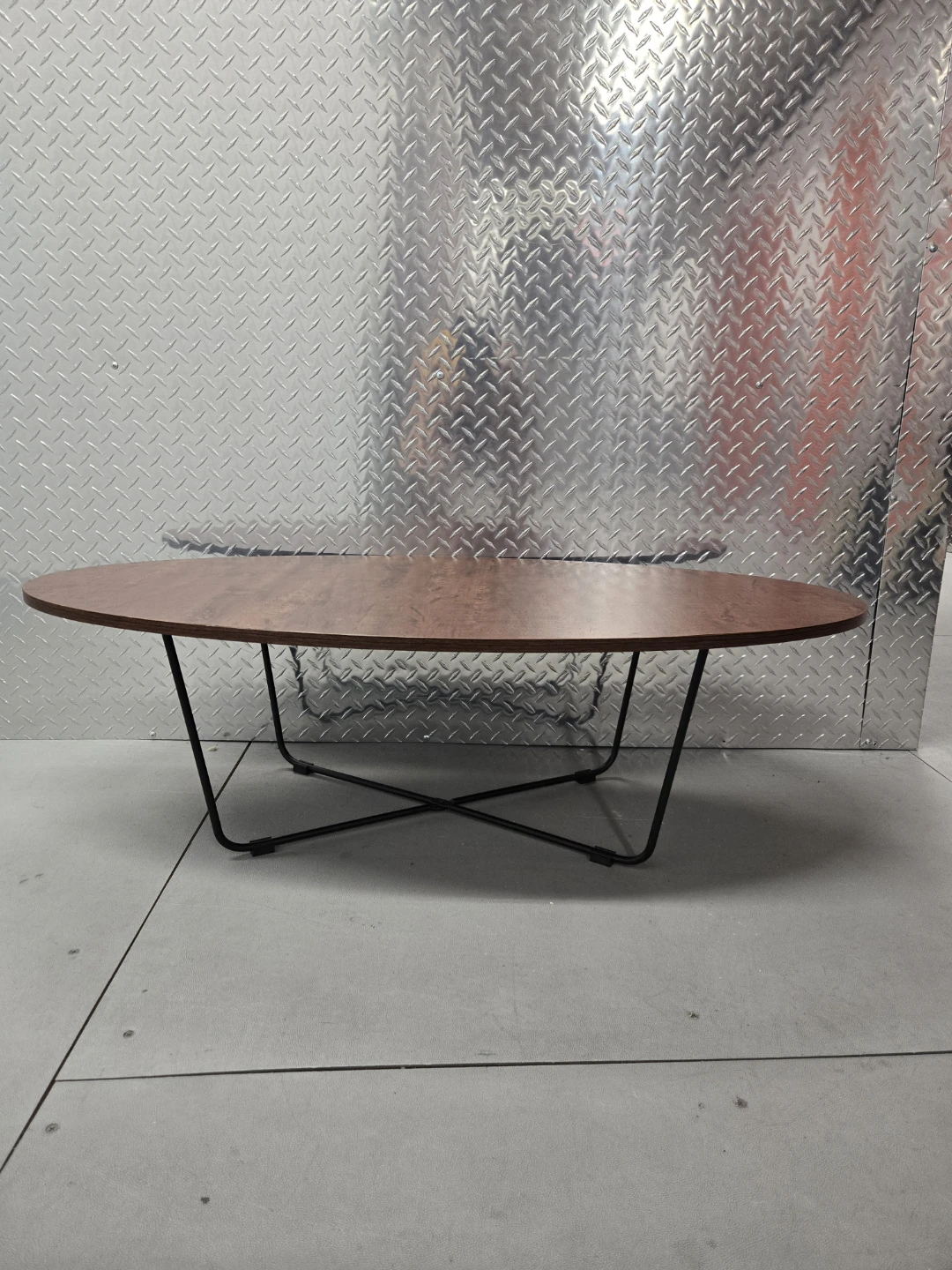Mid Century Modern Oval Walnut Coffee Table - photo 3
