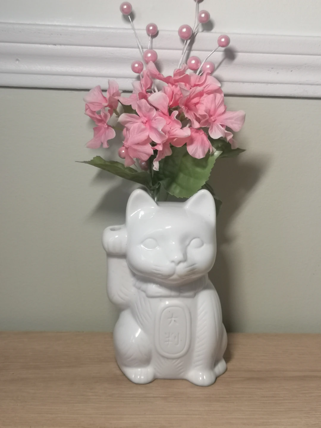 Lucky Cat Ceramic Vase