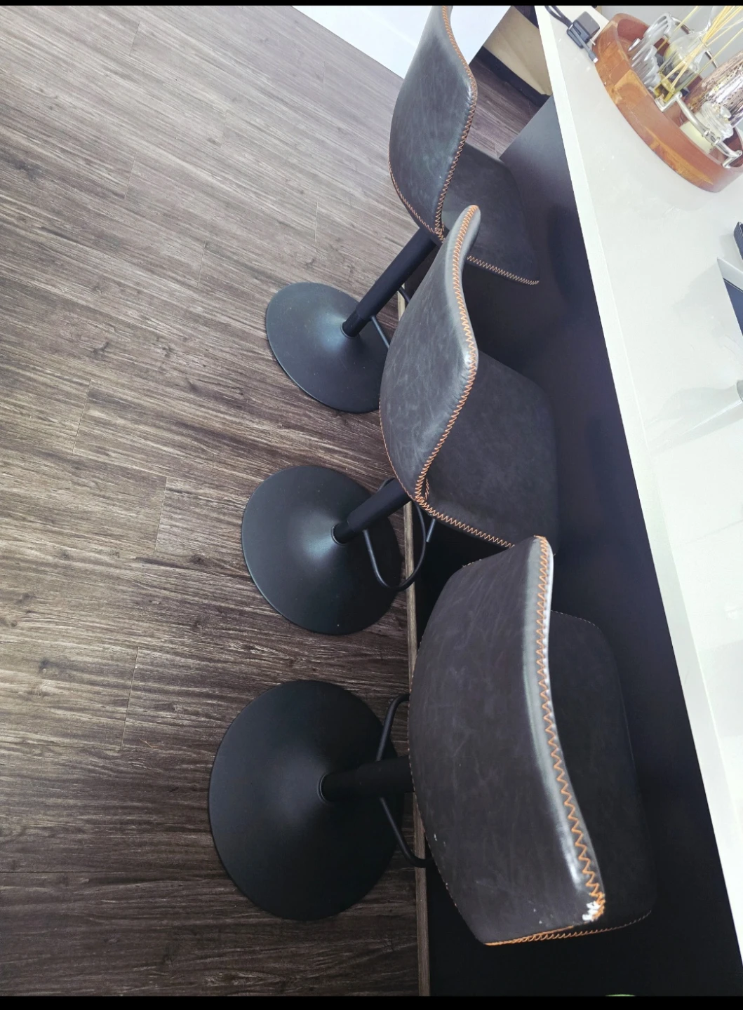 Set of 3 modern bar stools - photo 2