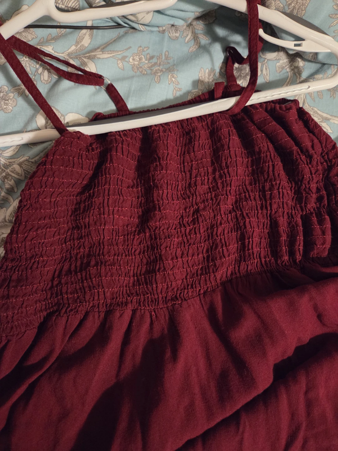 Maroon Smocked Sundress - photo 4