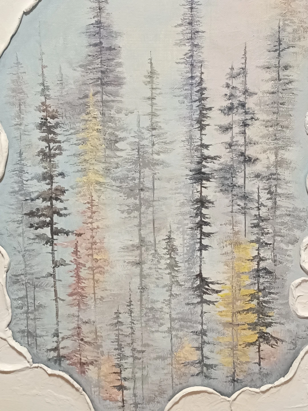 Textured Forest Landscape Painting - photo 2