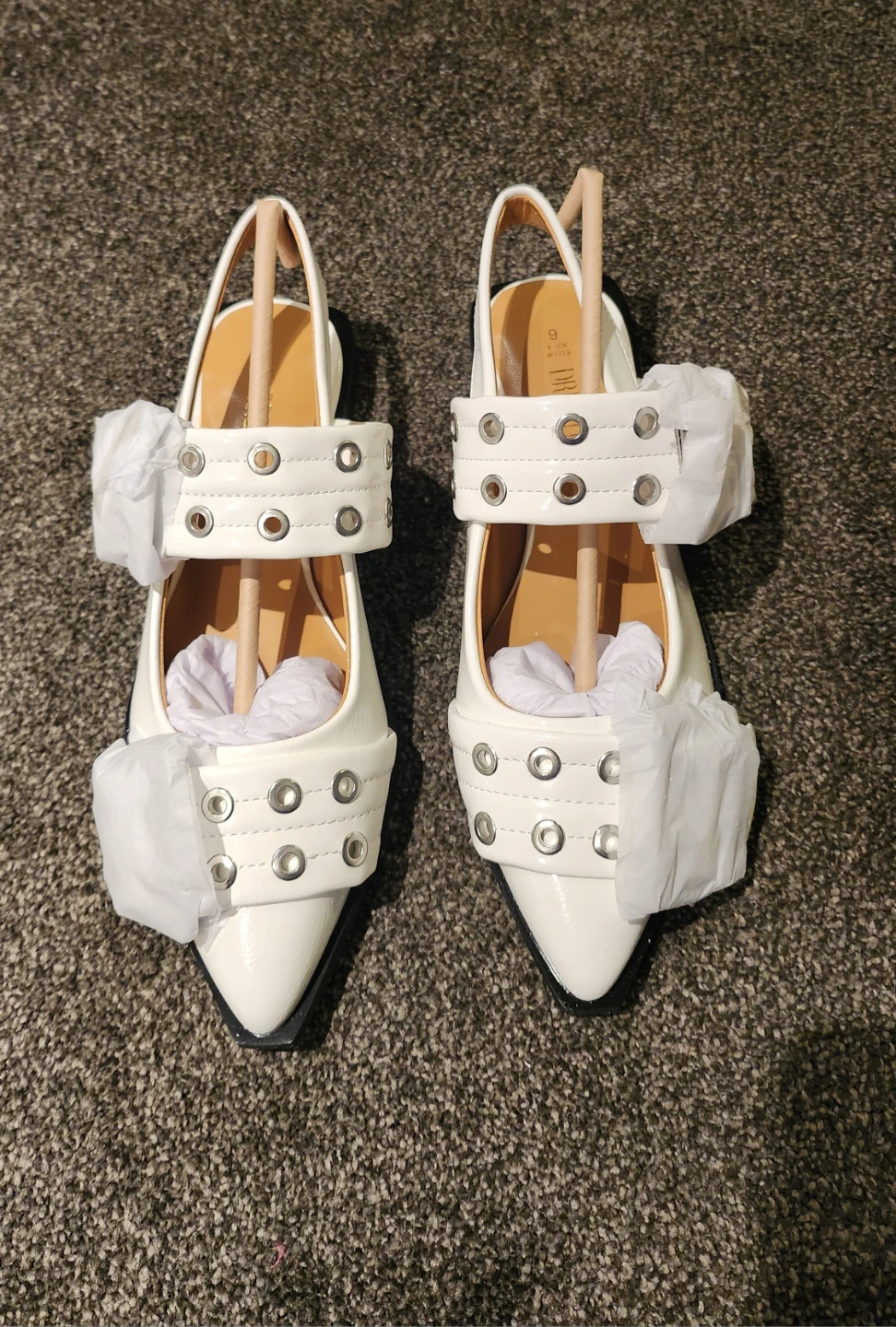 White Buckle Slingback Flats 🏈 - photo 5