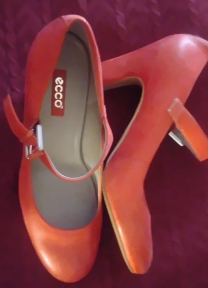 Ecco Orange Mary Jane Heels 👠 - photo 4
