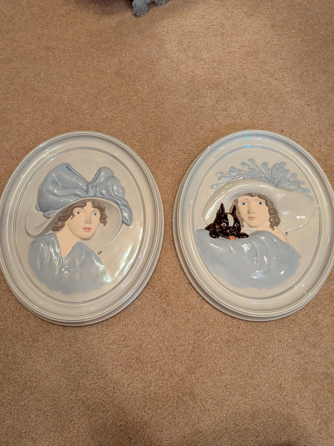 Vintage 1975 Duncan Ceramic Wall Plaques