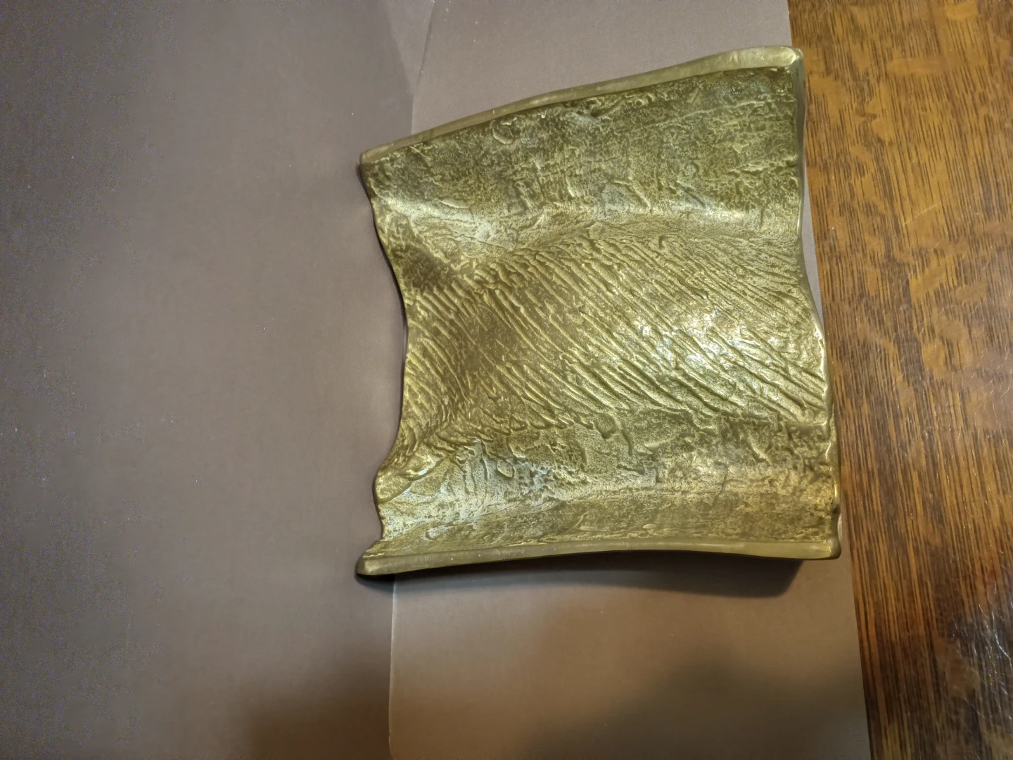 Vintage Solid Brass Tray - photo 2