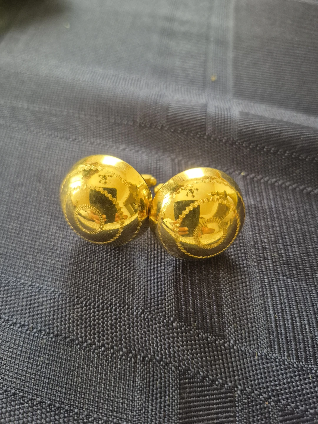 Gold-tone dome cufflinks - photo 2