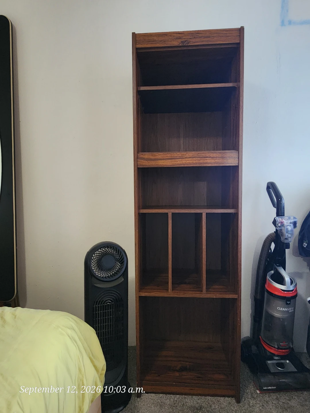 Tall Wooden Storage Shelf