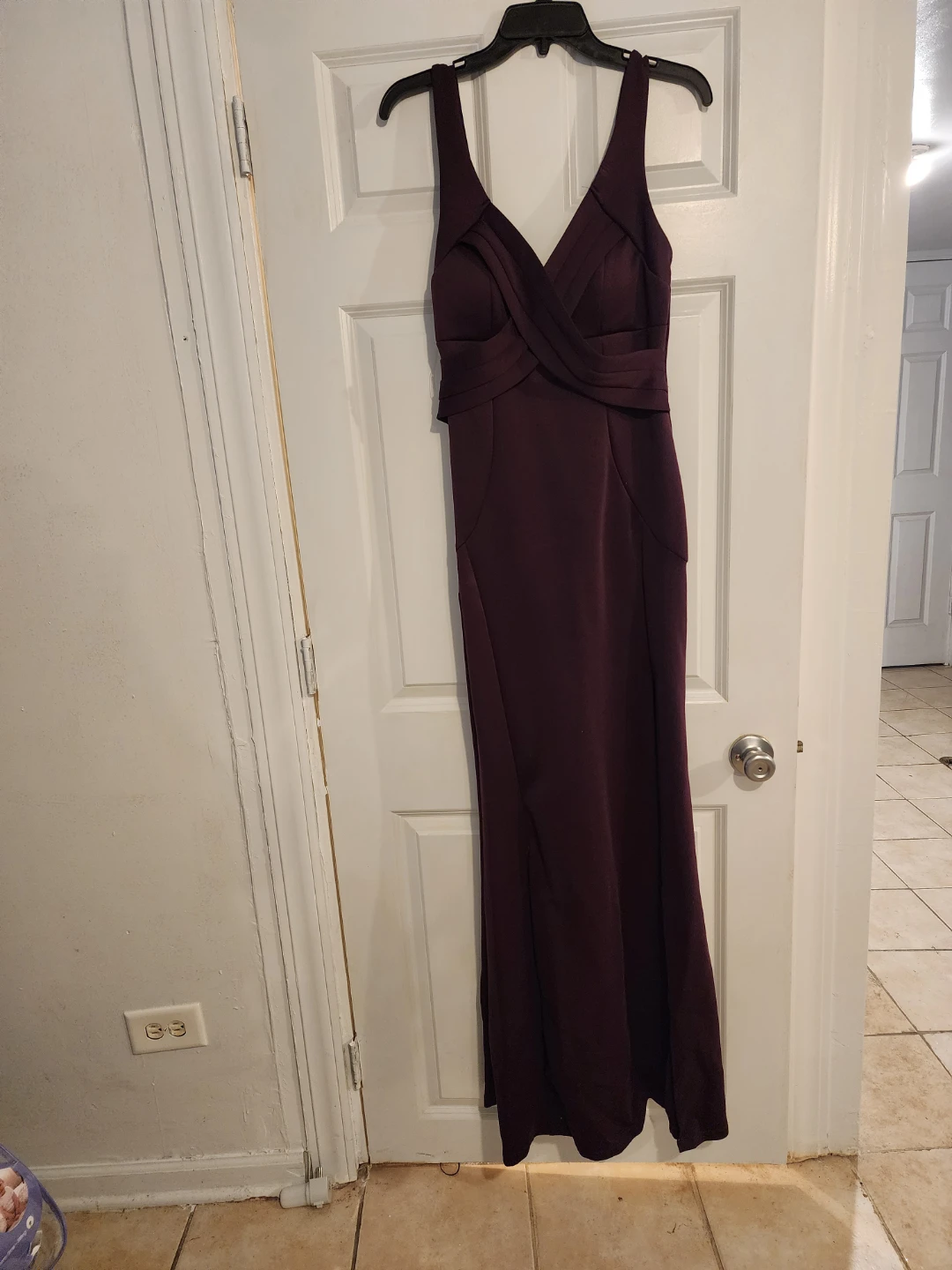 Windsor Dark Purple Evening Dress Large