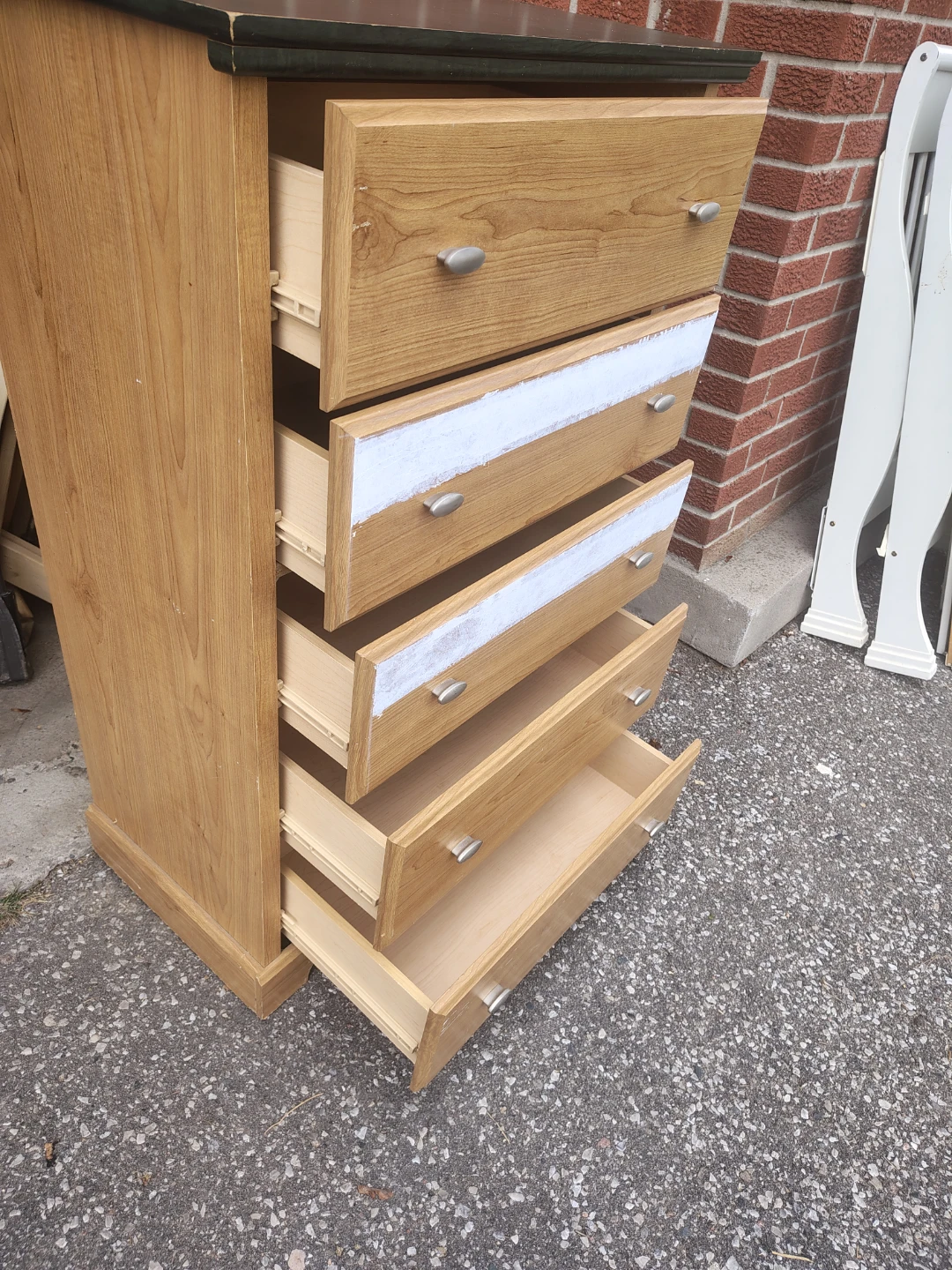 Five Drawer Wooden Dresser - photo 3