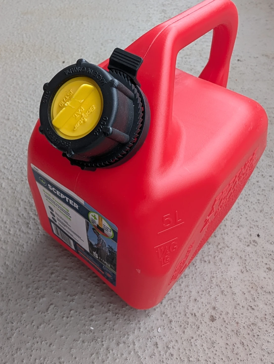 Scepter 5L Self-Venting Gasoline Container