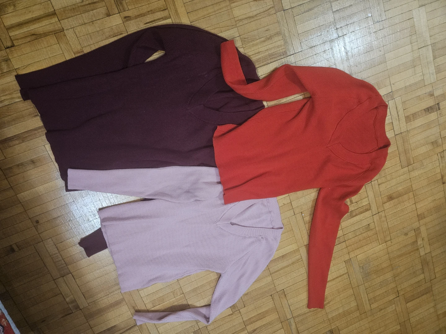 Set of 3 Long Sleeve Ribbed Sweaters - photo 3
