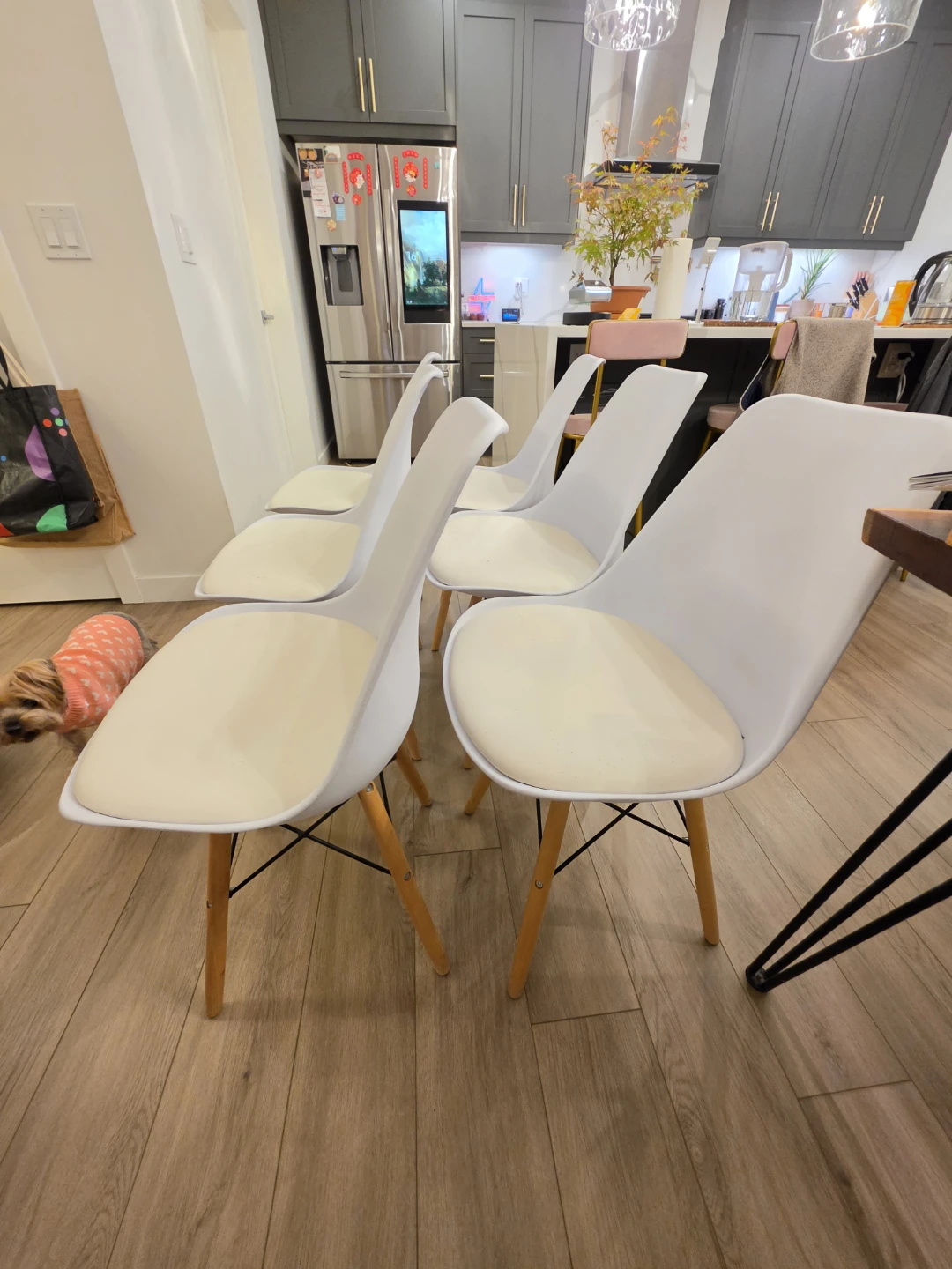 Set of 6 White Dining Chairs - photo 3