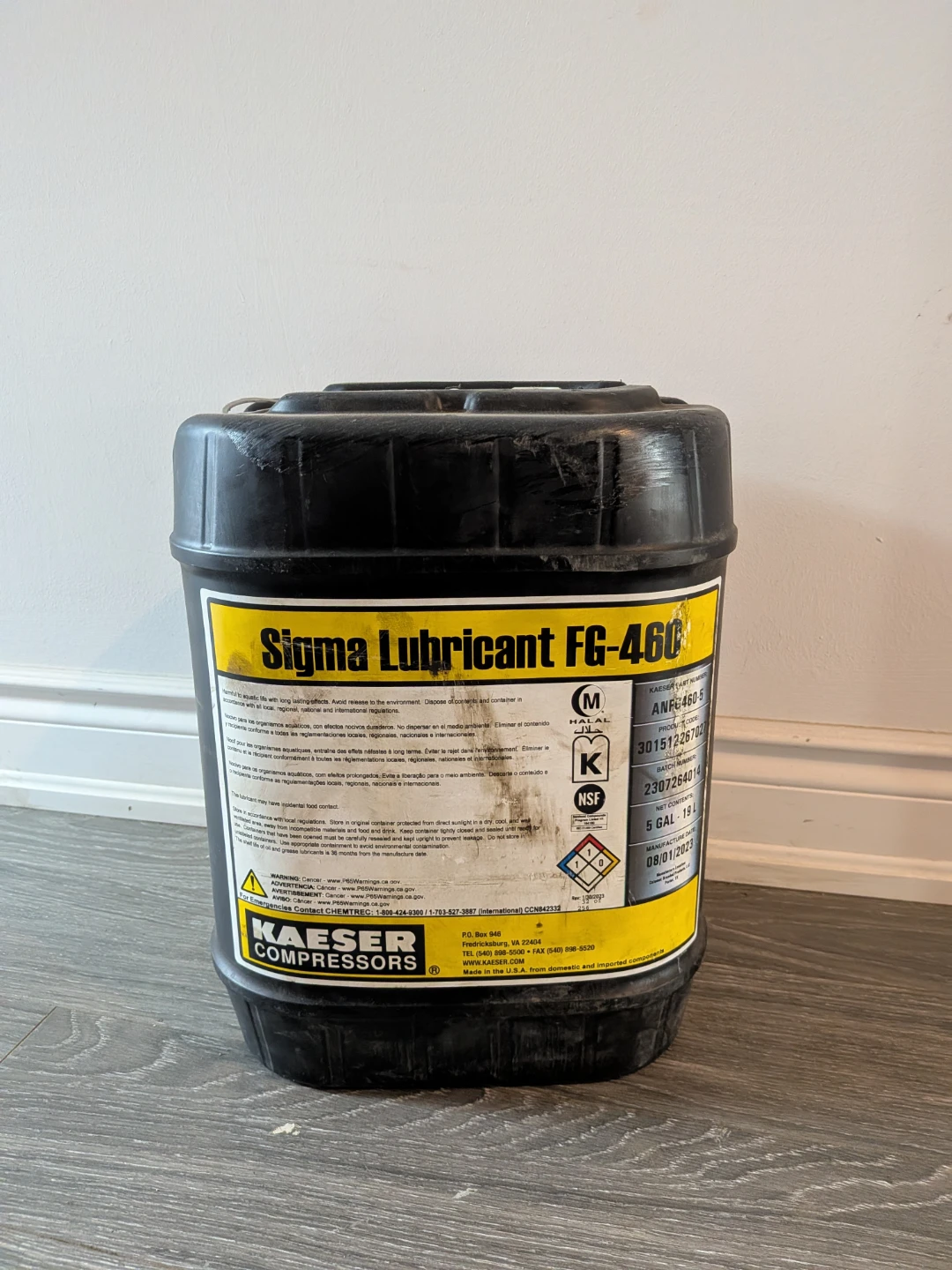 Kaeser Sigma Lubricant FG-460 19L Pail