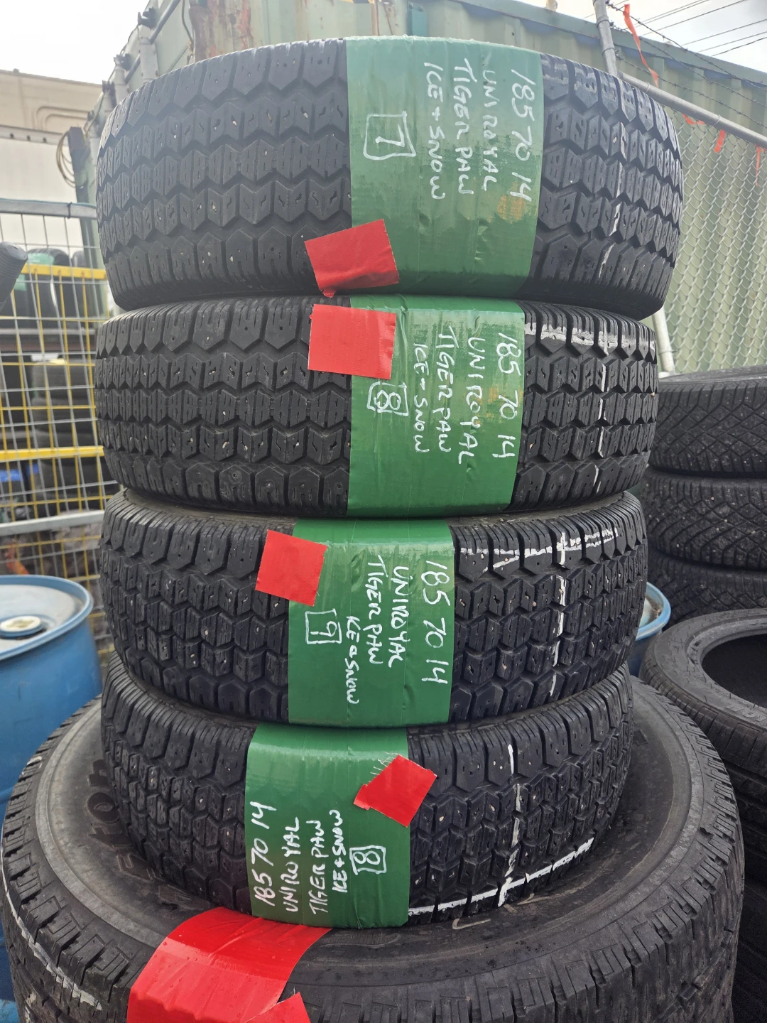 4 Uniroyal Tiger Paw Ice & Snow Tires 185/70R14