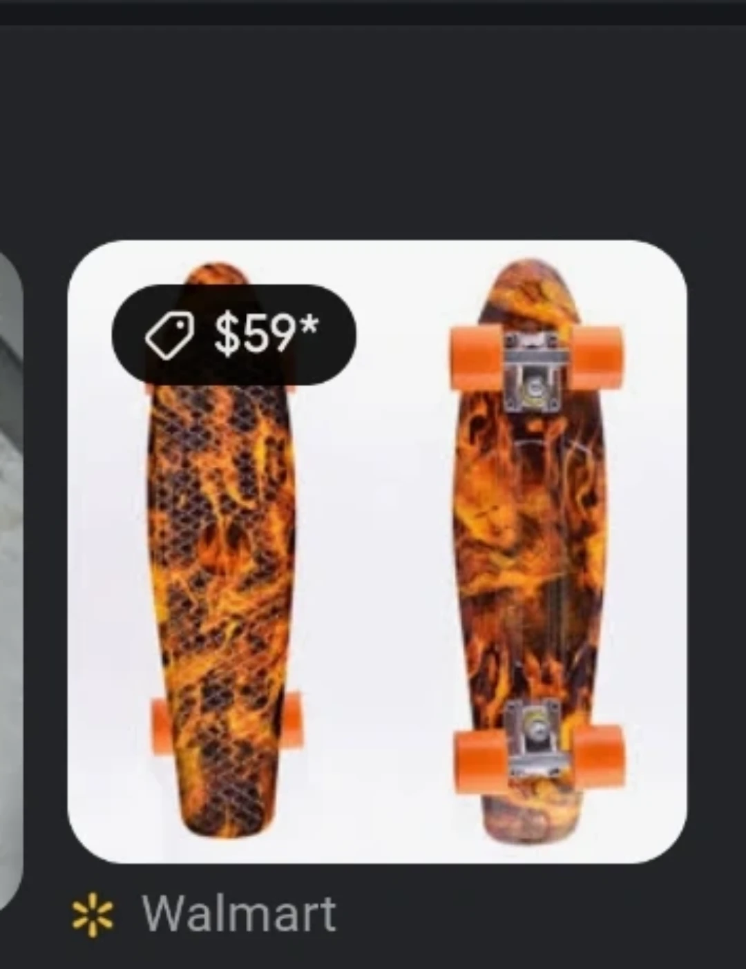 SeyTaer 22-Inch Flame Print Mini Cruiser Skateboard
