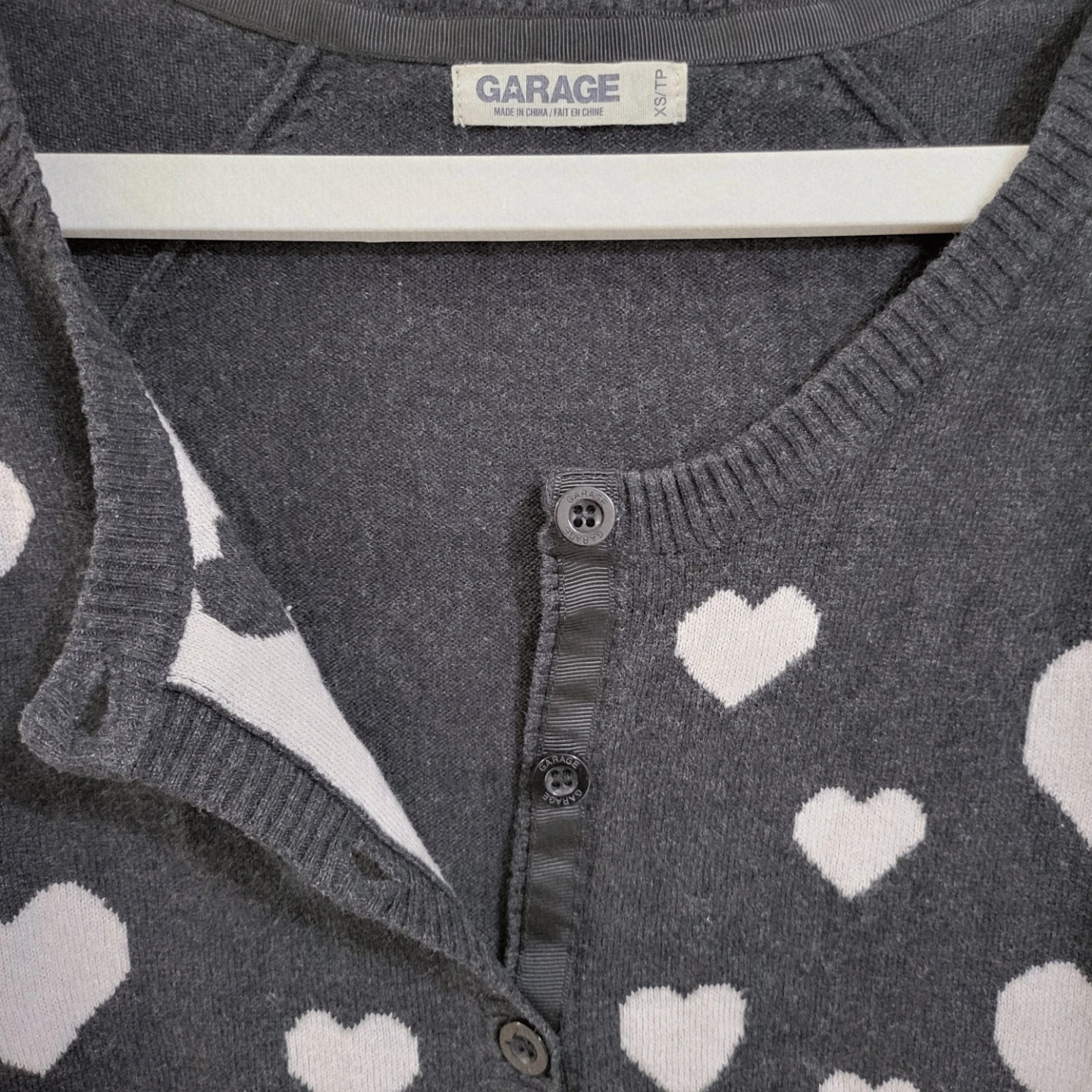 Garage Heart Print Cardigan (XS) - photo 4