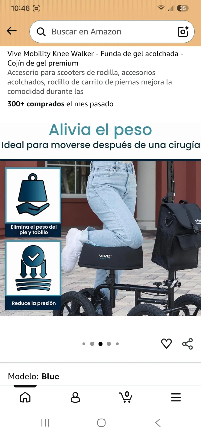 Vive Mobility Knee Walker Gel Cushion Cover - photo 3