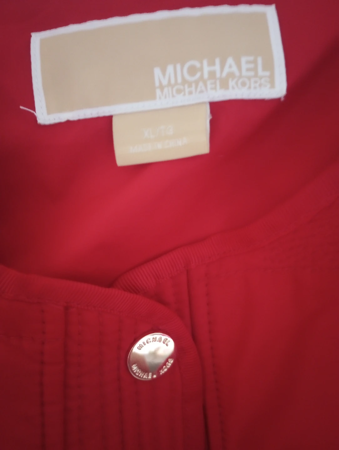 Michael Kors Red Quilted Jacket XL - photo 2