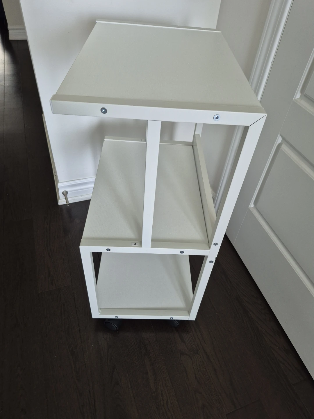 White 3-Tier Rolling Utility Stand - photo 4