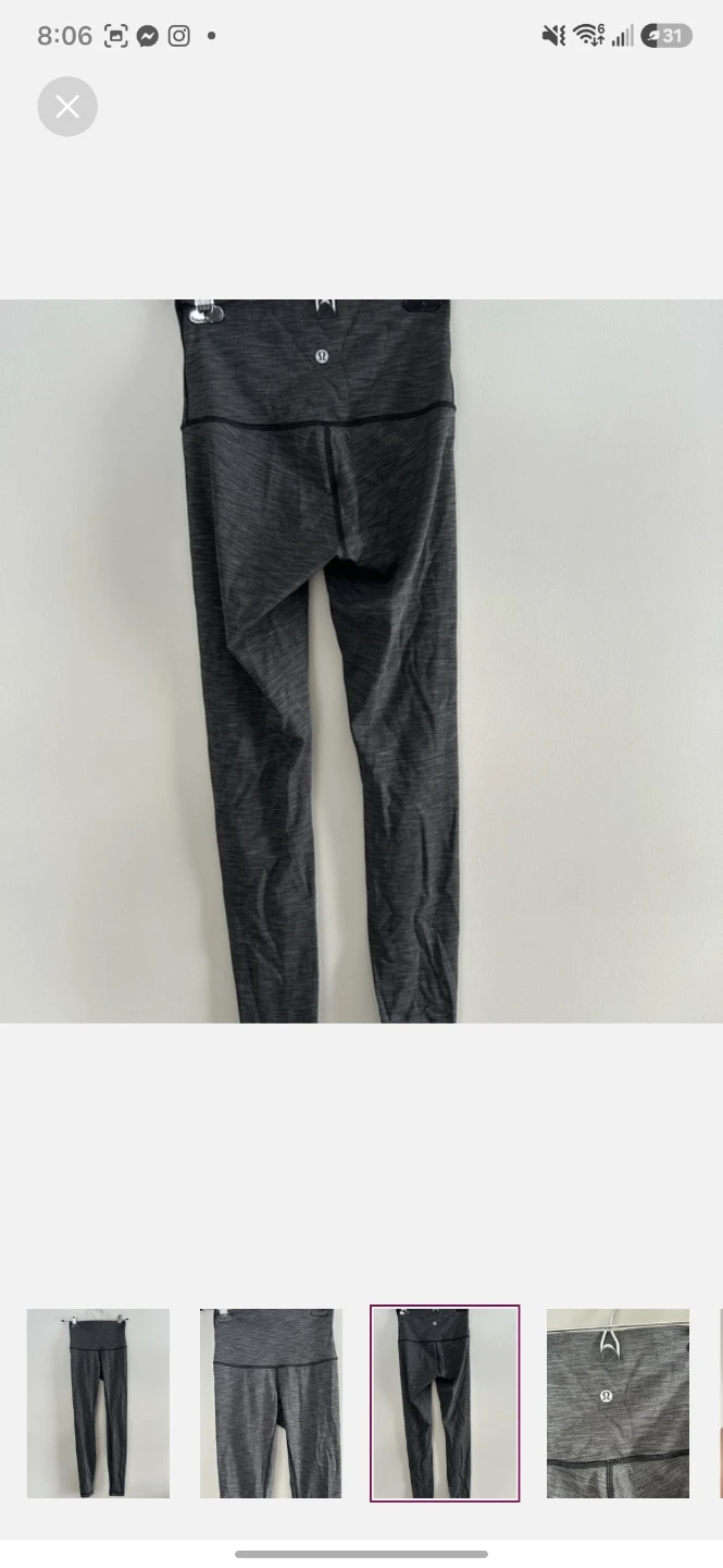 Lululemon Athletica High-Rise Leggings, Size 4 - photo 3