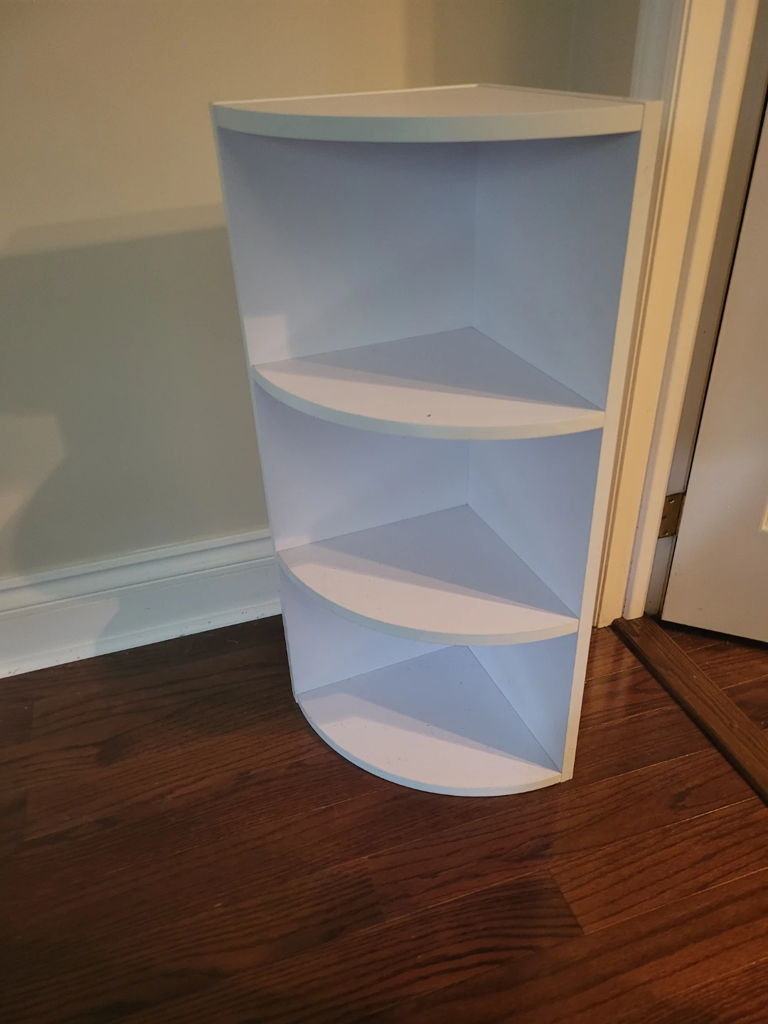 White Corner Shelf Unit