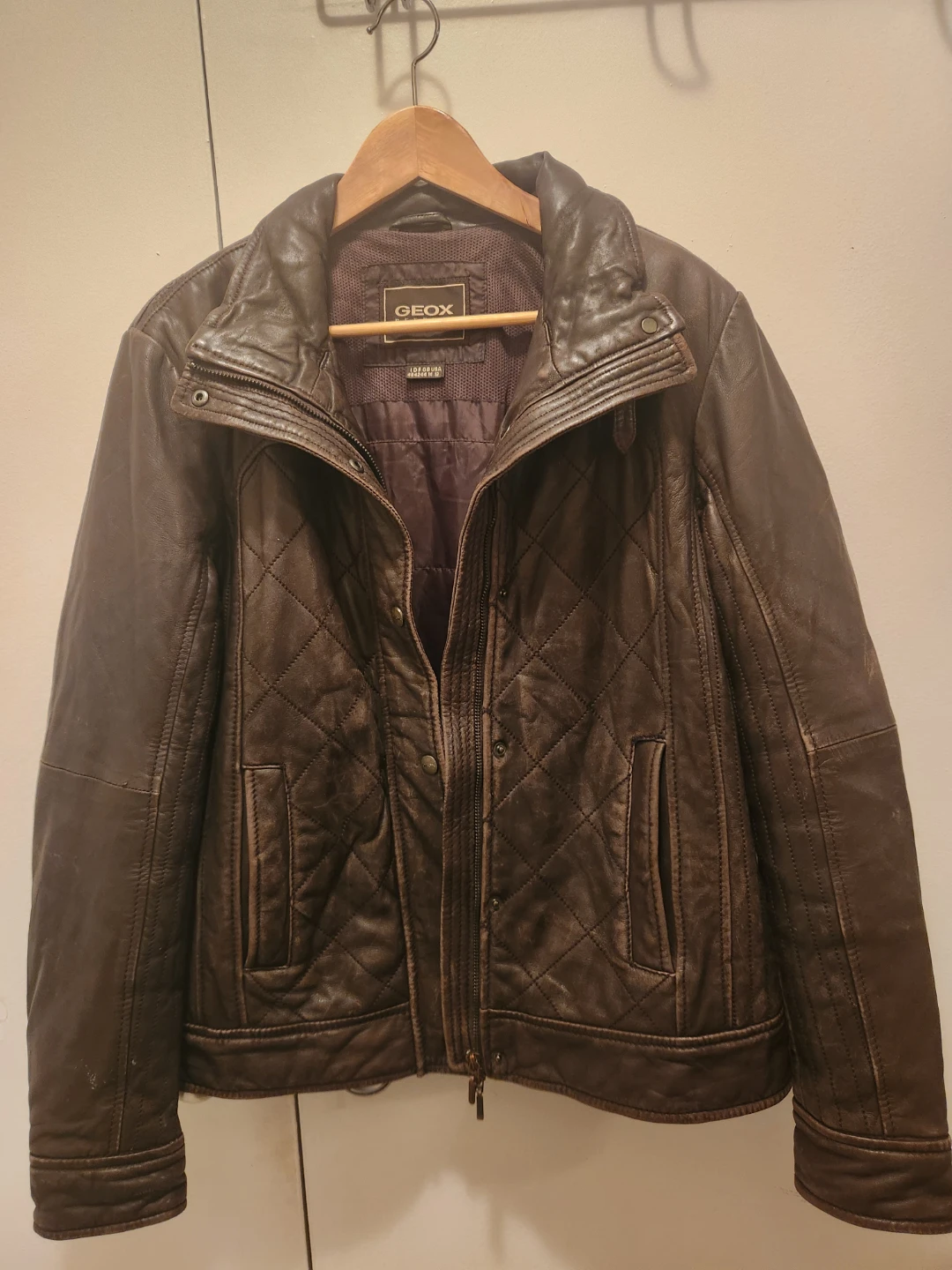 Geox Respira Brown Leather Jacket