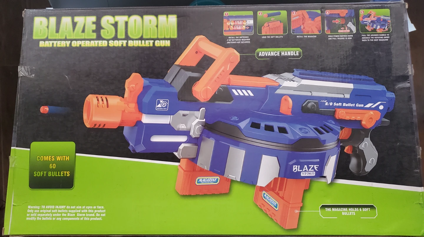 Blaze Storm Battery Operated Soft Bullet Toy Gun - photo 2