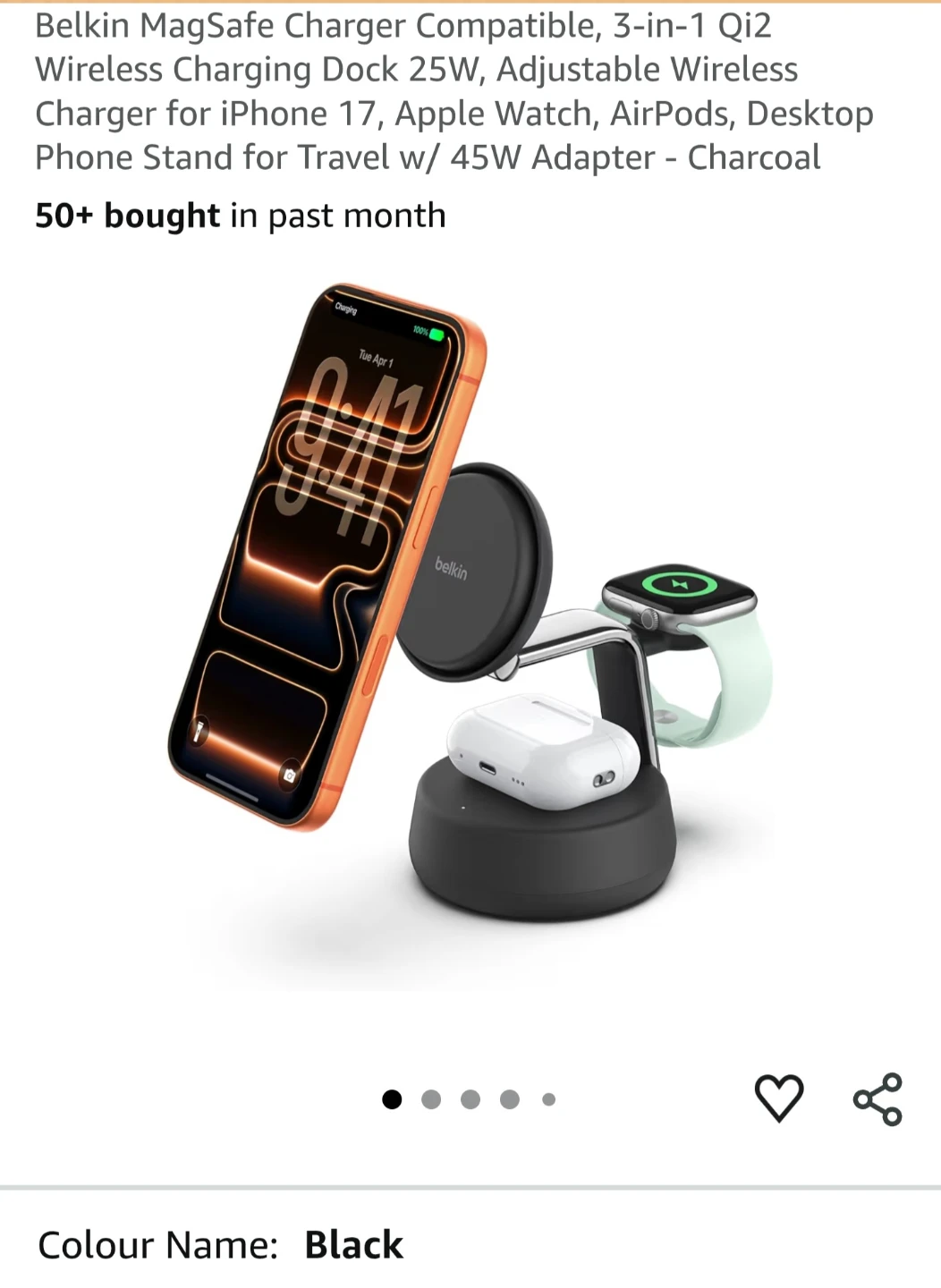 Belkin BoostCharge 3-in-1 Convertible Magnetic Charging Stand