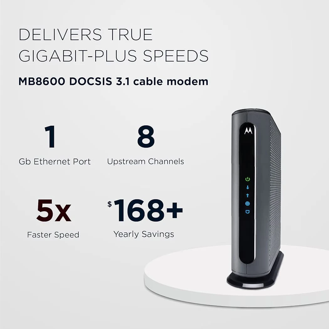 Motorola MB8600 DOCSIS 3.1 Cable Modem - photo 2