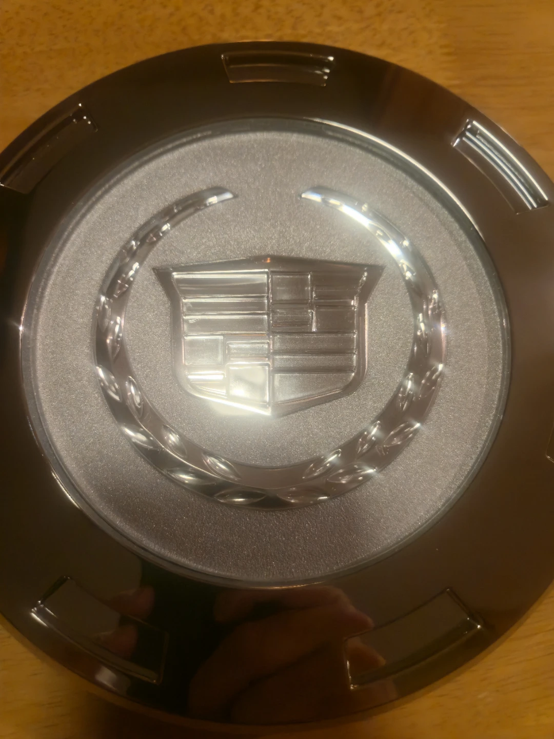 Cadillac Escalade Chrome Wheel Center Caps – Pair – New - photo 2