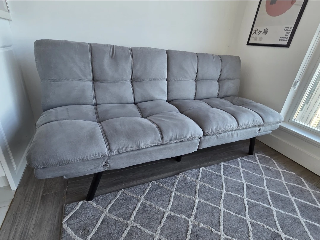Grey Futon Sofa Bed - photo 3