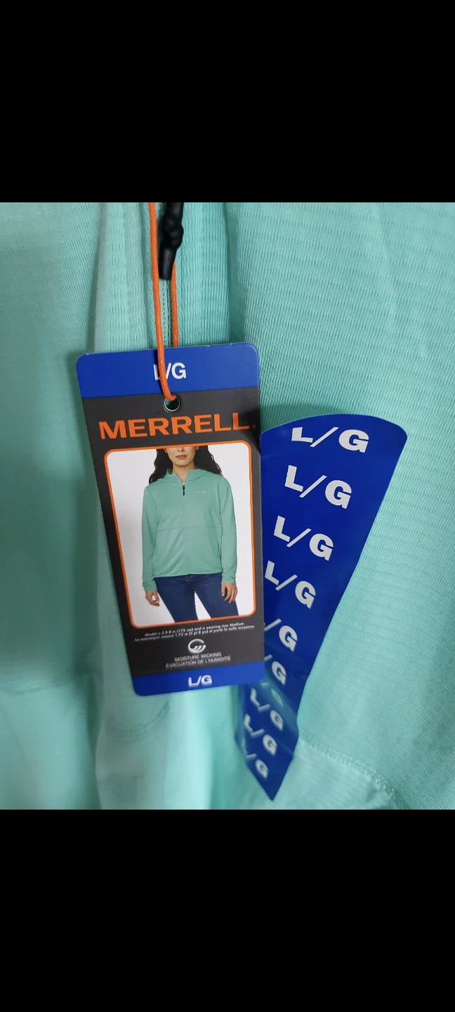 Merrell Women's Quarter-Zip Hooded Top, Light Green - photo 3