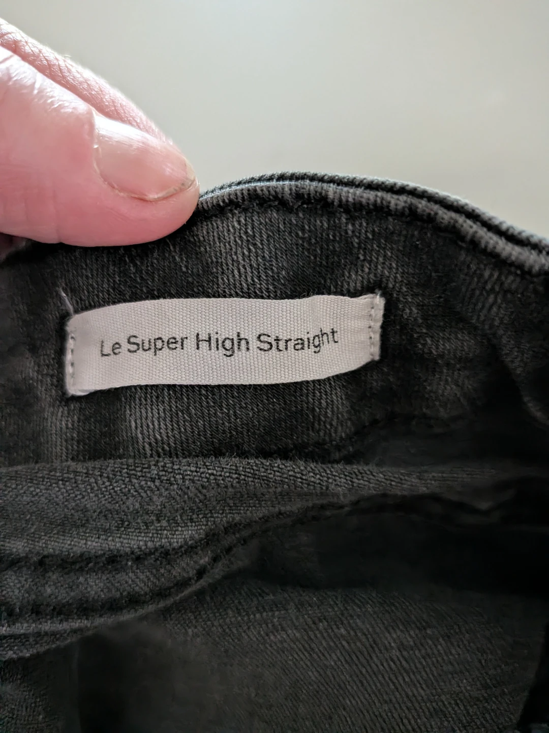 FRAME Le Super High Straight Jeans Black - photo 4
