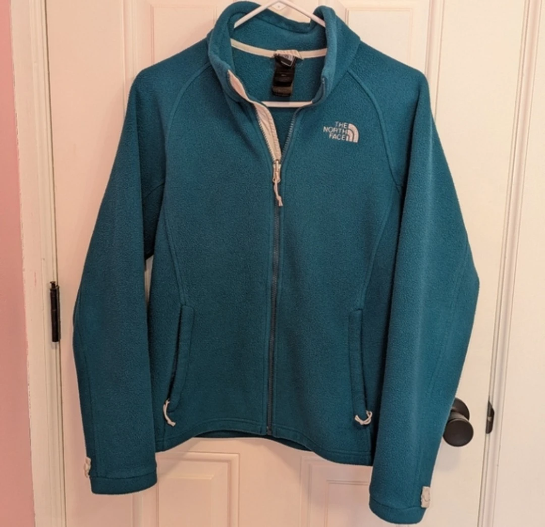 The North Face Women's Deep Teal Teddy Fleece Jacket Medium