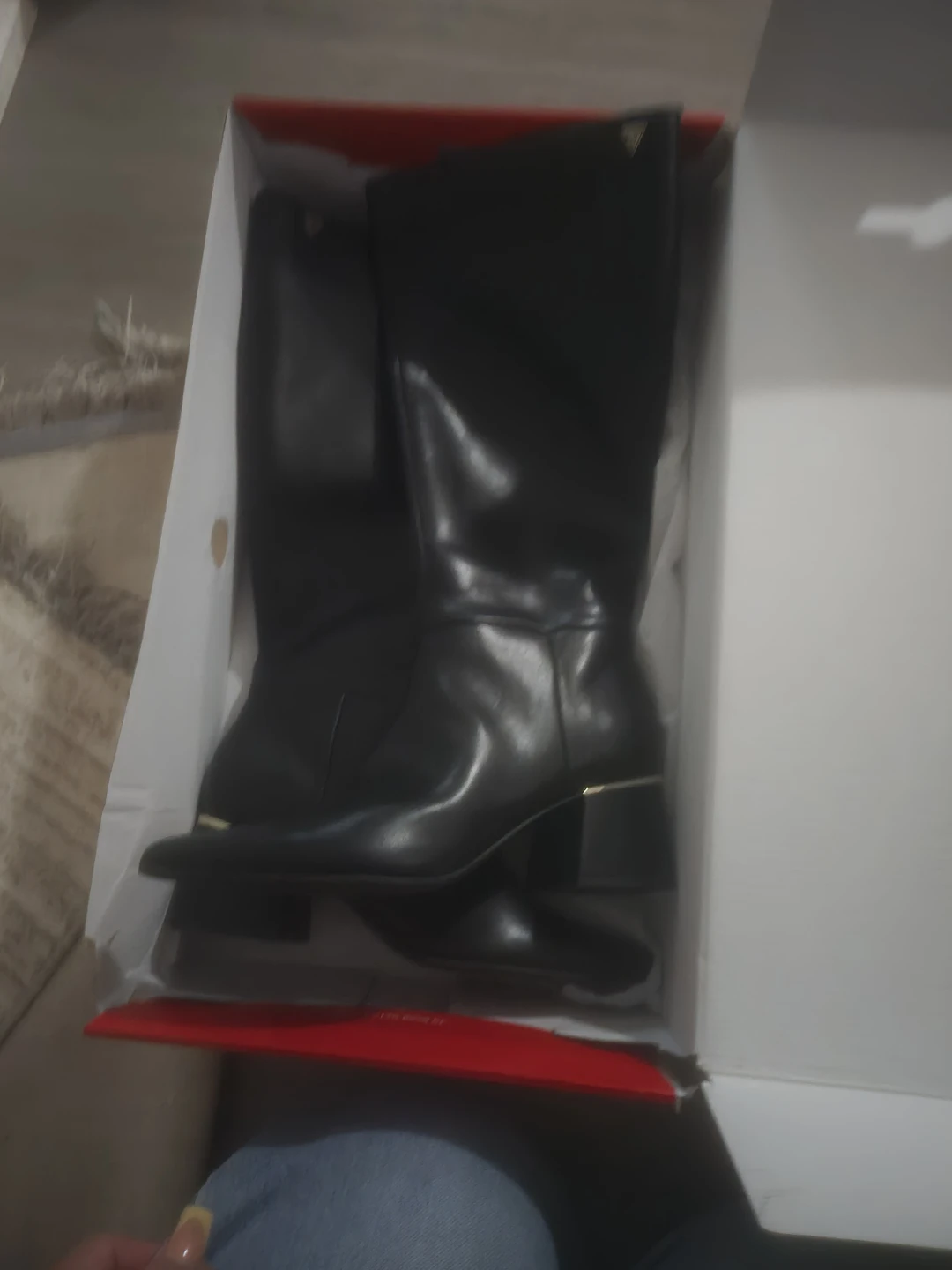 Guess Black Knee-High Boots