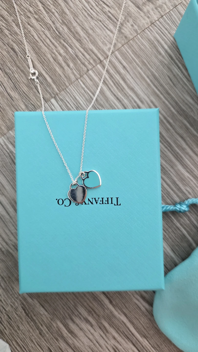 Tiffany & Co. Double Heart Tag Necklace - photo 3