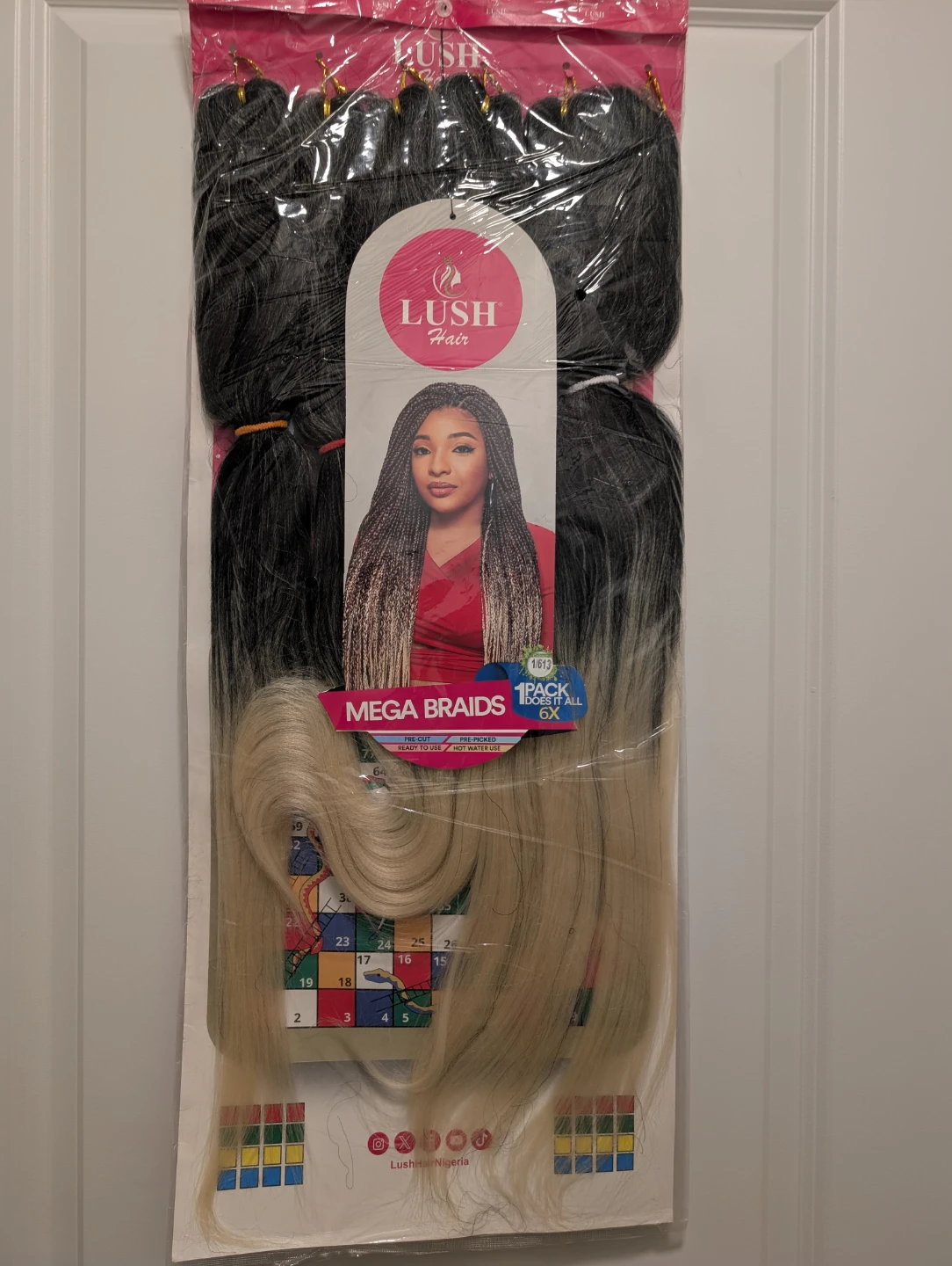 Original Nigerian Lush Hair Mega Braids in colour 1/613