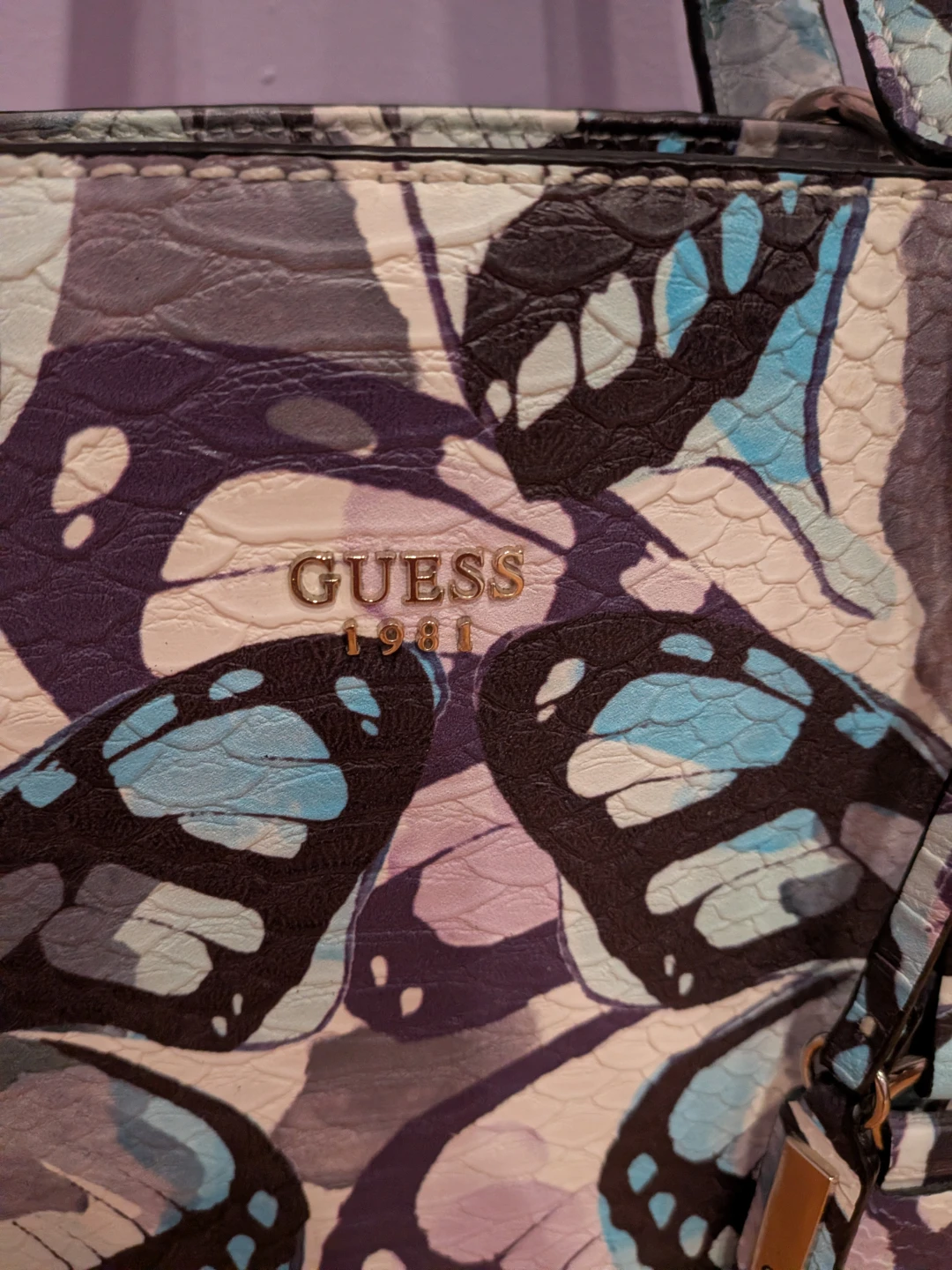 Guess 1981 butterfly print tote bag - photo 2