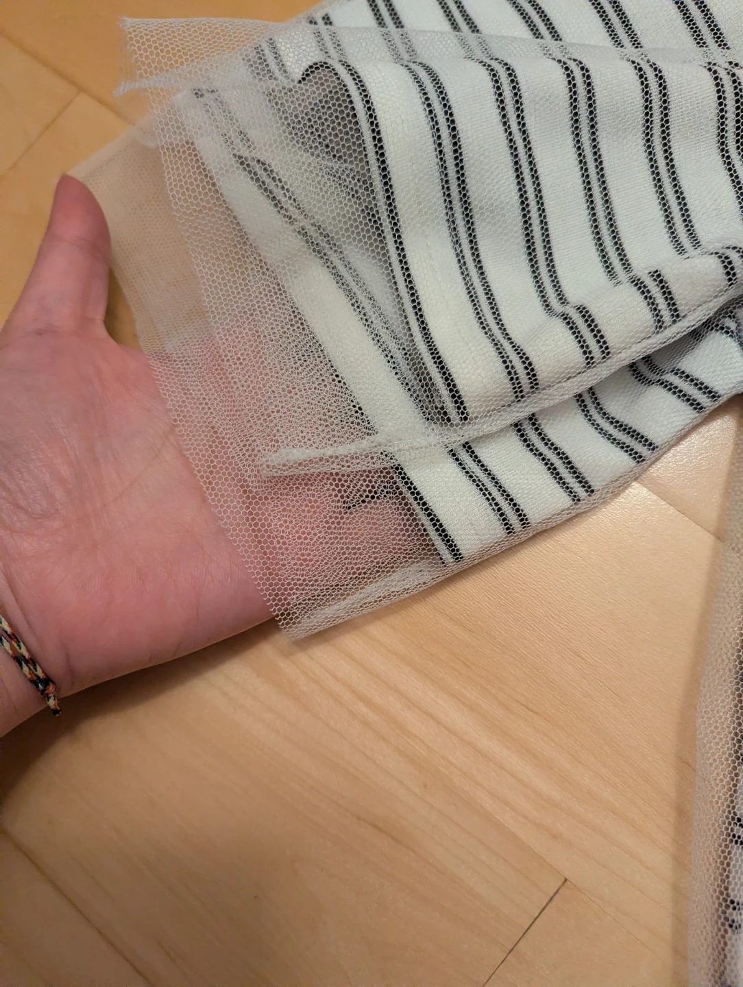 Marilyn Monroe Striped T-Shirt with Mesh Overlay - photo 3