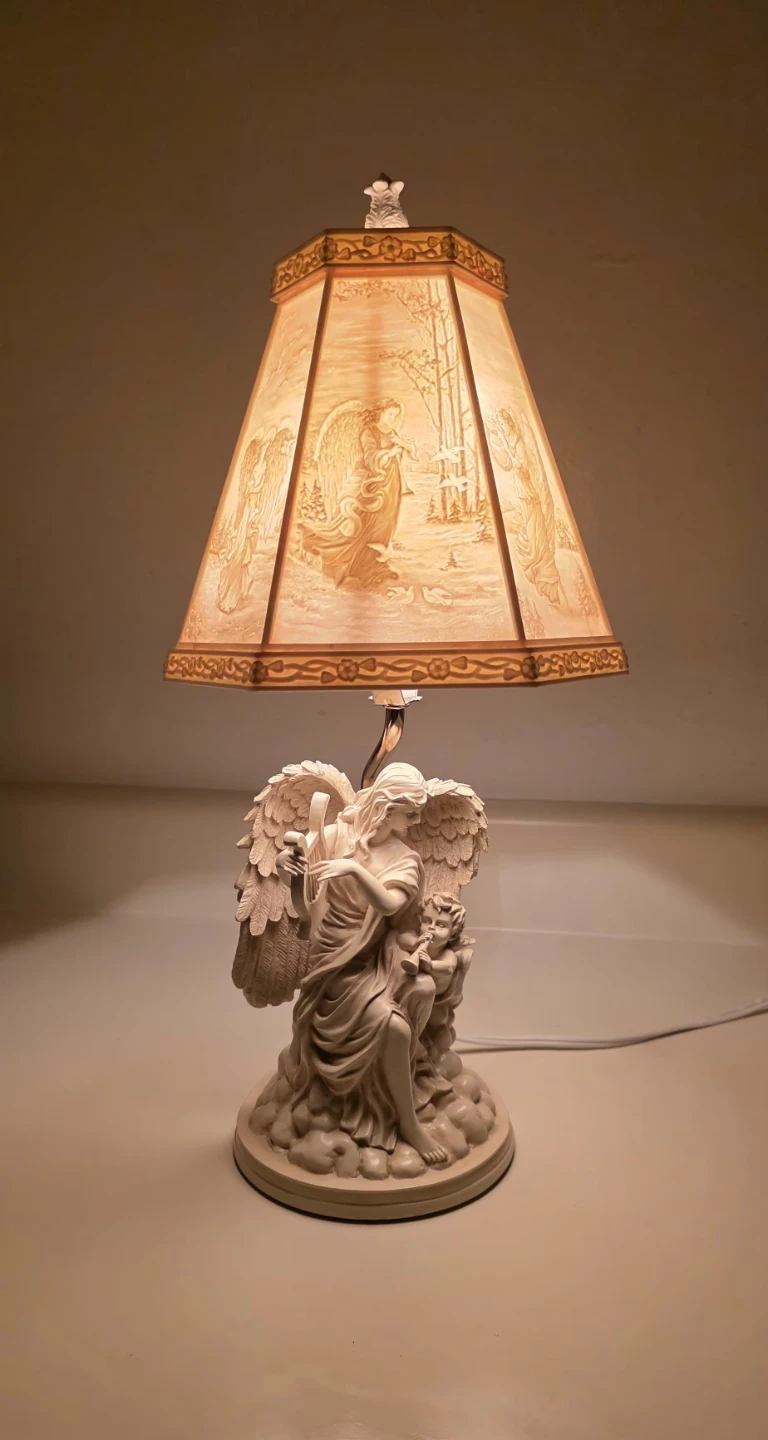 Vintage Angel Figurine Table Lamp