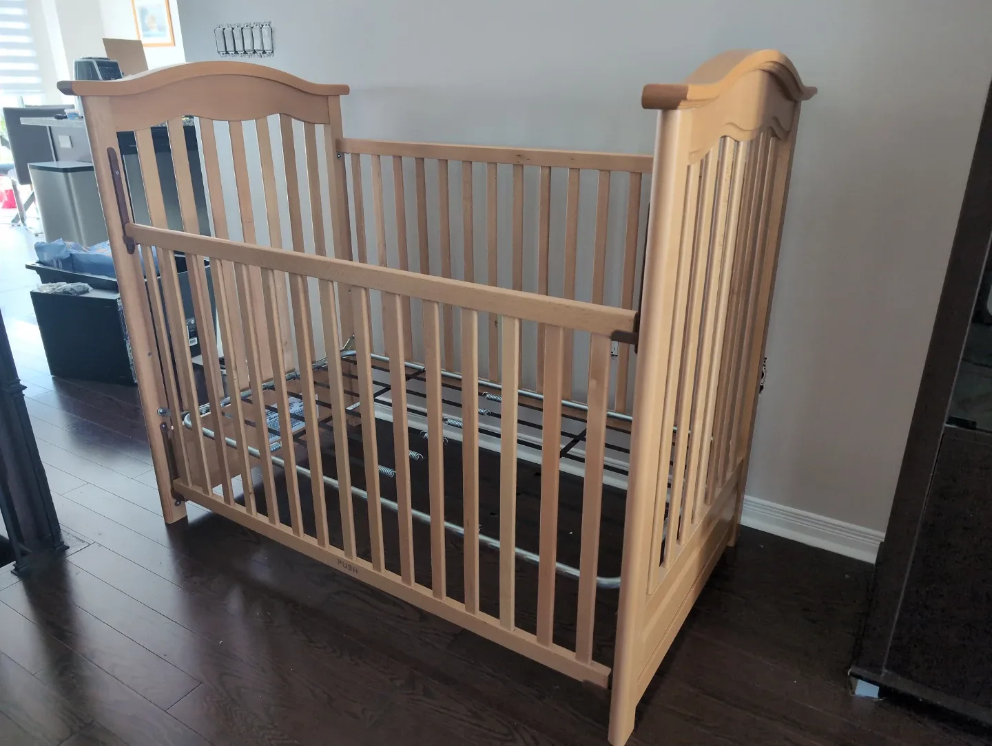 Natural Wood color baby crib