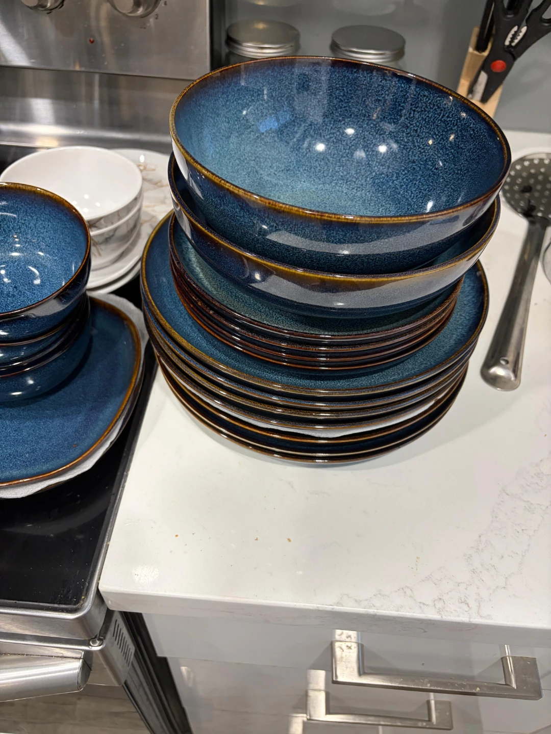 Teal Speckled Dinnerware Set - photo 5