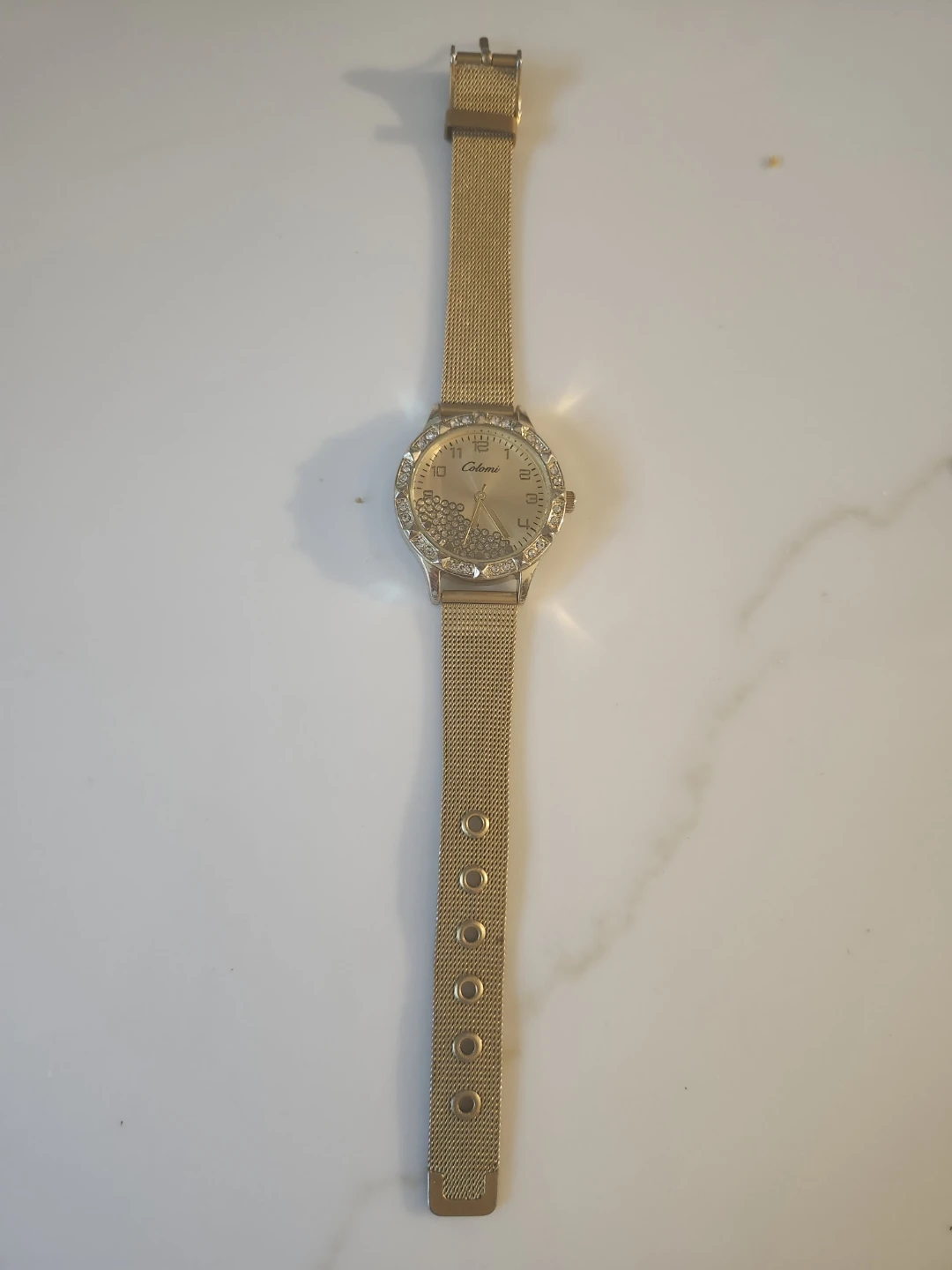Gold-tone Colomi Watch with Crystal Accents