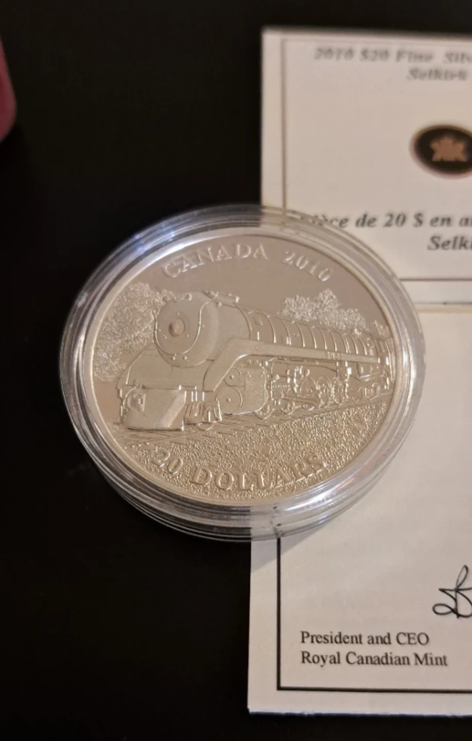 2010 Royal Canadian Mint $20 Selkirk, .9999 Fine Silver Coin - photo 2