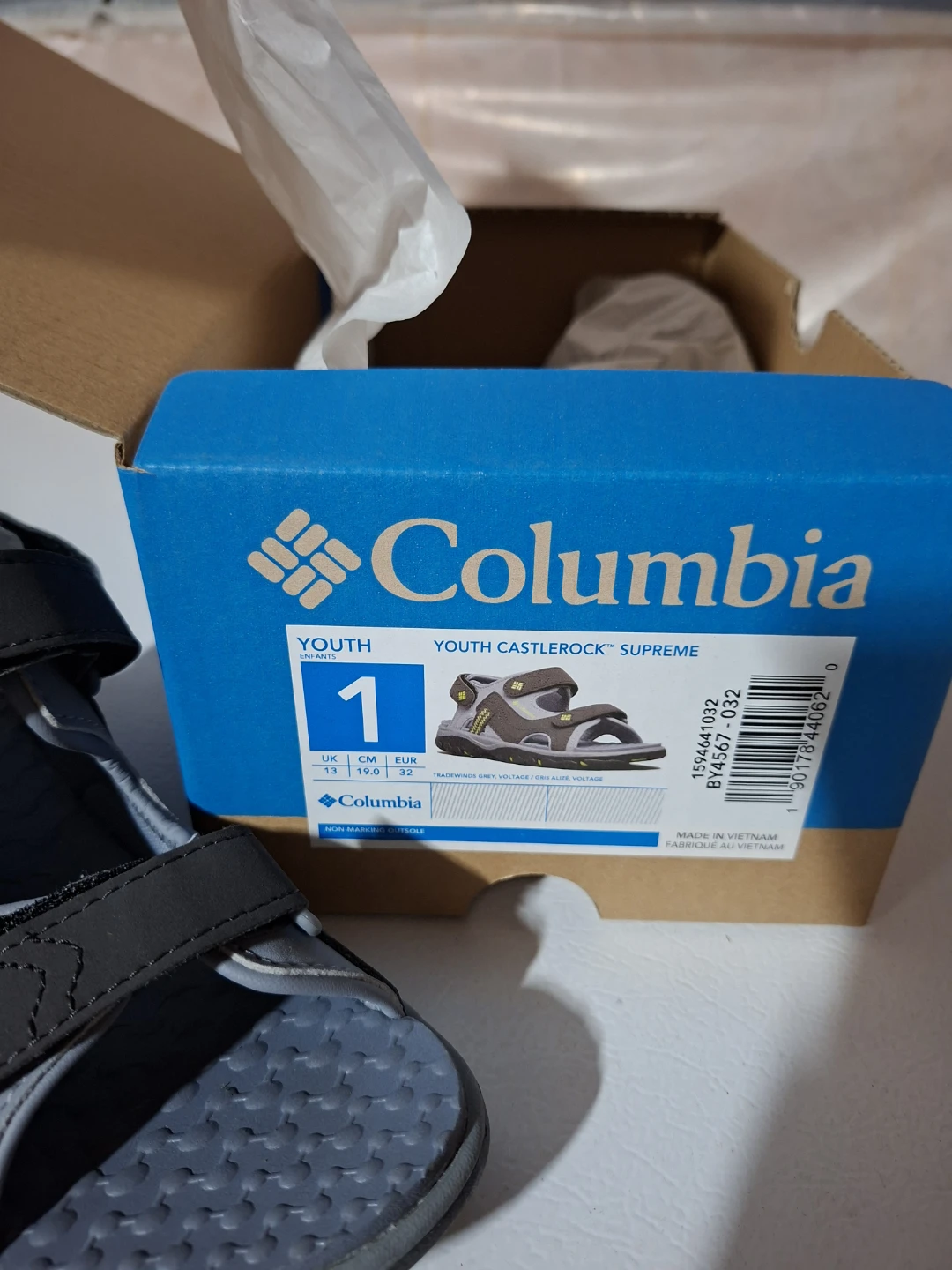 Columbia Youth Castlerock Supreme Sandals Size 1