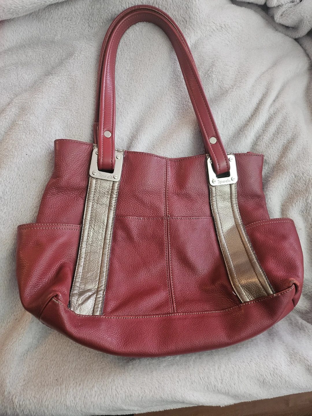 Tignanello Red Leather Shoulder Bag - photo 2