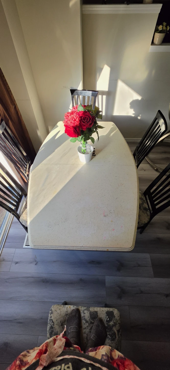 Dining table set with six chairs